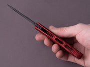 lionSTEEL - SOLID Folding Knife - ROK - 85mm - M390 - Frame Lock - Red Aluminum - Black HWAY.L Clip - Black MilSpec