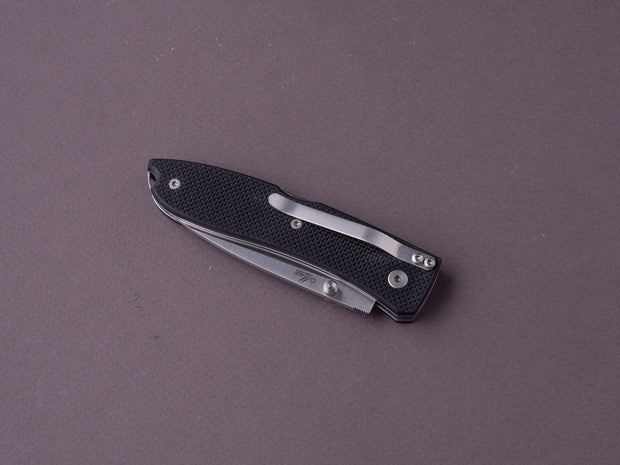 lionSTEEL - Folding Knife - Opera 74mm - D2 - Lock Back - Black G10