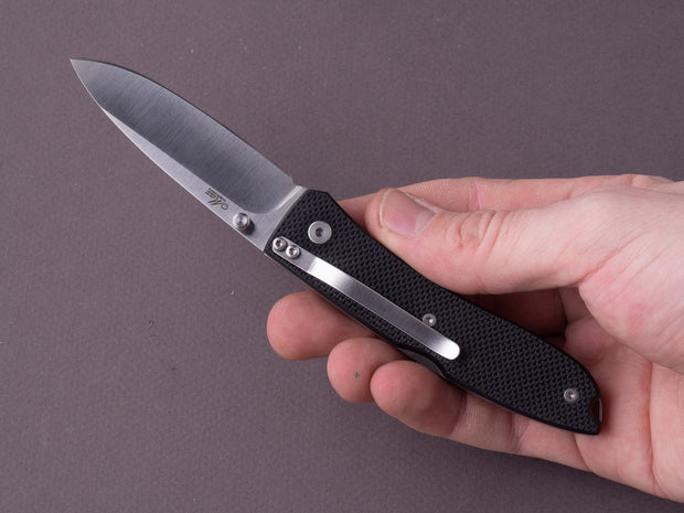 lionSTEEL - Folding Knife - Opera 74mm - D2 - Lock Back - Black G10
