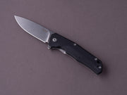lionSTEEL - Folding Knife - TRE - 74mm - M390 - Frame Lock - Black G10 & Titanium - Stonewashed