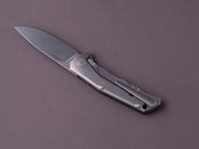 lionSTEEL - Folding Knife - TRE - 74mm - M390 - Frame Lock - Black G10 & Titanium - Stonewashed