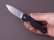 lionSTEEL - Folding Knife - TRE - 74mm - M390 - Frame Lock - Black G10 & Titanium - Stonewashed