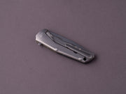 lionSTEEL - Folding Knife - TRE - 74mm - M390 - Frame Lock - Green G10 & Titanium - Stonewashed