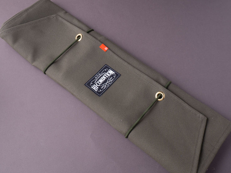Hi-Condition - 9 Pocket Knife Roll - Hanpu Canvas - (multiple colors available)