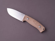 lionSTEEL - Fixed Blade - M3 - 105mm - Niolox - Canvas Micarta Handle - Leather Sheath