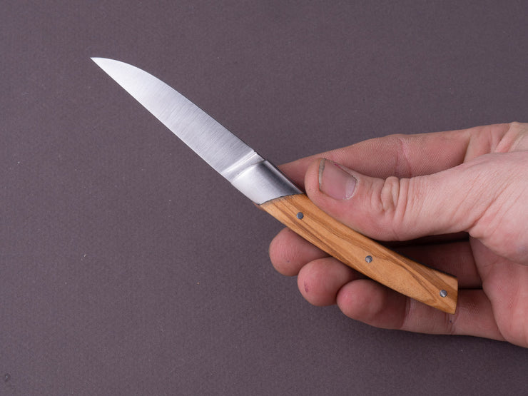 Coutellerie Chambriard - Le Thiers "Compact" - Folding Knife - Olive Wood Handle - Spring Lock