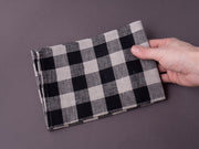 Fog Linen - Linen Kitchen Cloth - Black + Natural Check