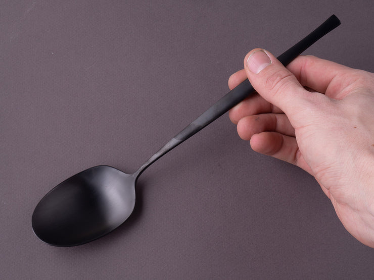 Belo Inox - Flatware - Luna Serving Spoon - Matt Black Titanium