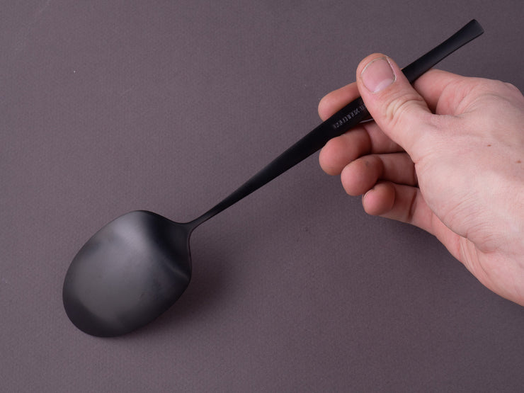 Belo Inox - Flatware - Luna Serving Spoon - Matt Black Titanium