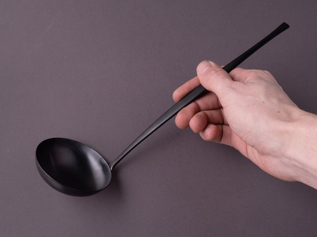 Belo Inox - Flatware - Luna Soup Ladle - Matt Black Titanium