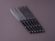 F. Verdier - Ikuzo - Steak/Table Knives - Set of 6 - Ebony Handle
