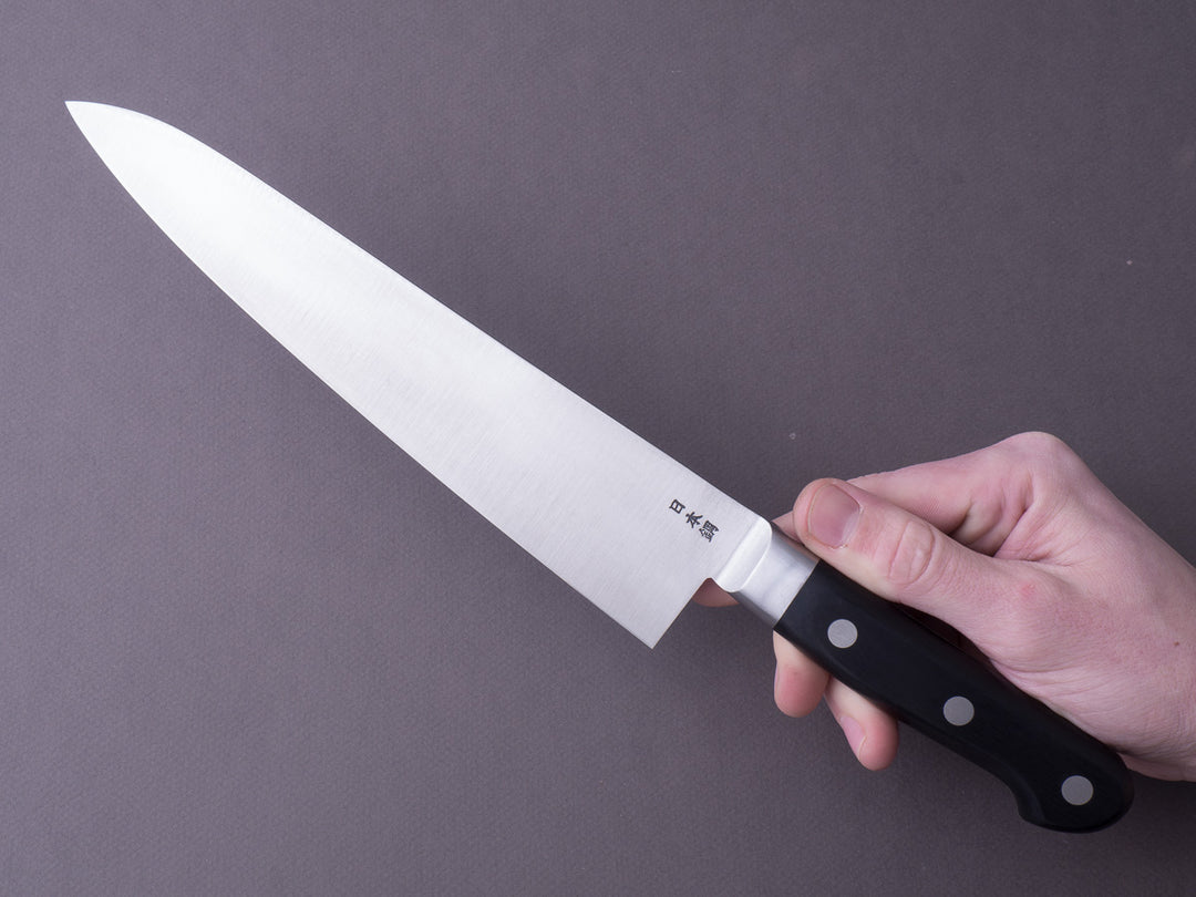 Sakai Kikumori - Nihonko - Carbon - 240mm - Gyuto - Western Handle