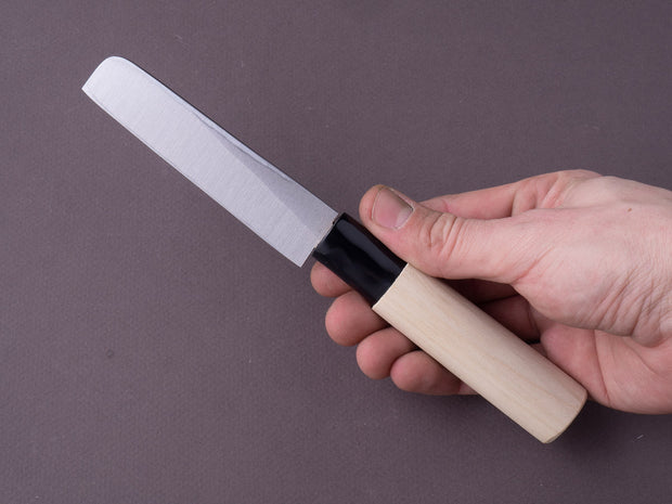 Mumei - Yellow Steel - 105mm Nagoya Saki - Poplar Handle