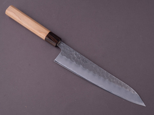 Hitohira - Futana - White #2 - Migaki Tsuchime - 210mm Gyuto - Cherry Handle