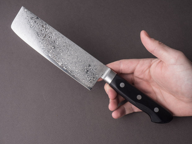 Hitohira - HG - Damascus - 165mm Nakiri - Western Handle