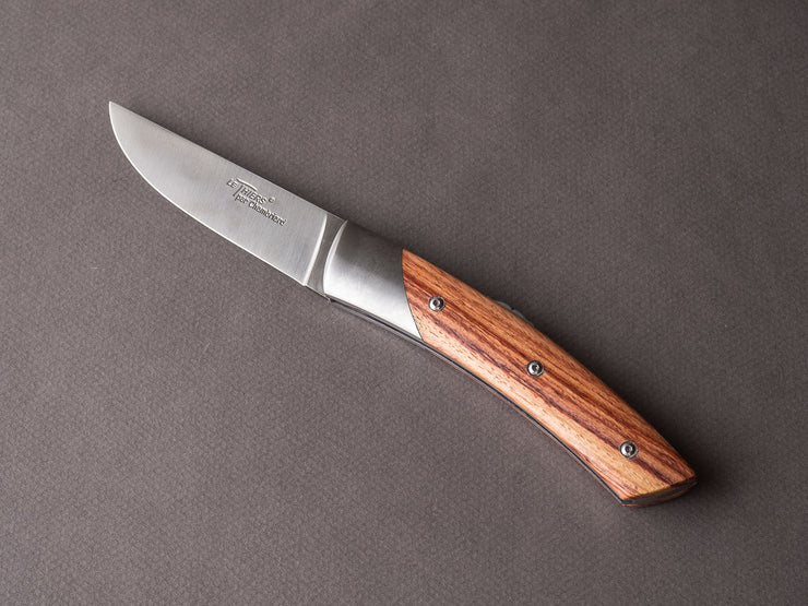Coutellerie Chambriard - Le Thiers "Trappeur" - Folding Knife -Tulip Wood Handle - Button Lock