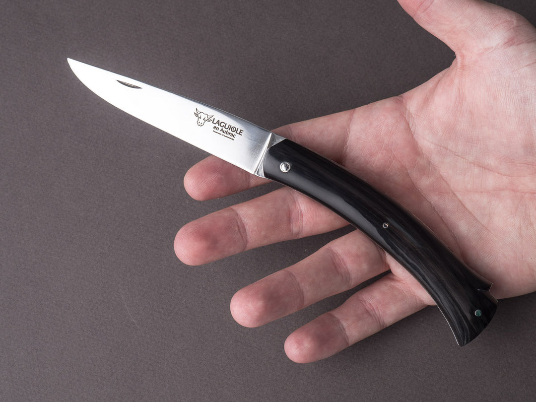 Laguiole en Aubrac - 110mm Mistral - Black Buffalo Horn – Strata