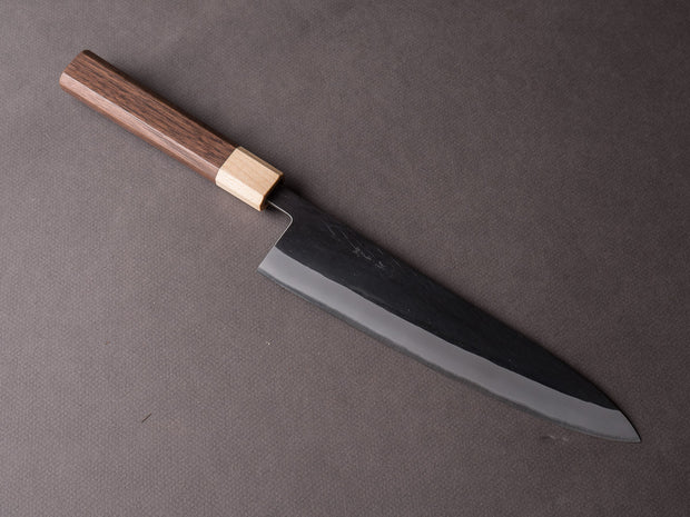 Hitohira - TD - Blue #2 - Stainless Clad Kurouchi - 210mm Gyuto - Walnut Handle