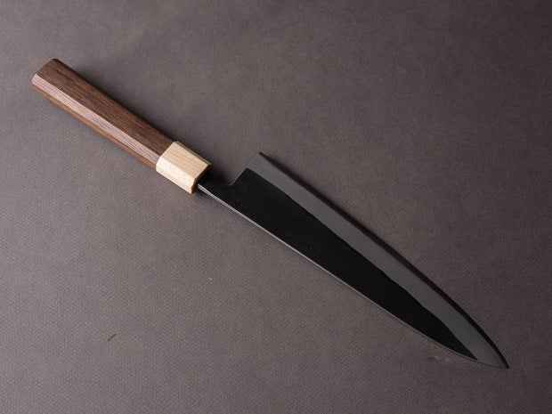 Hitohira - TD - Blue #2 - Stainless Clad Kurouchi - 210mm Gyuto - Walnut Handle