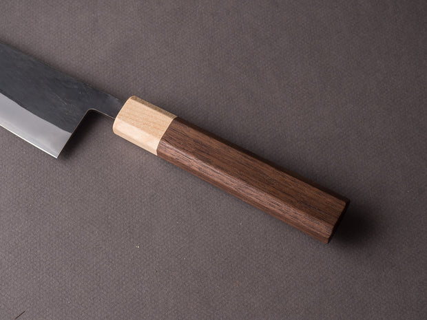 Hitohira - TD - Blue #2 - Stainless Clad Kurouchi - 210mm Gyuto - Walnut Handle