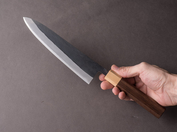 Hitohira - TD - Blue #2 - Stainless Clad Kurouchi - 210mm Gyuto - Walnut Handle