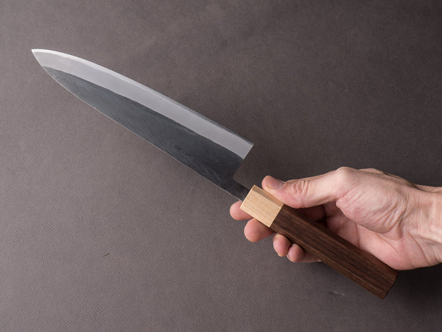 Hitohira - TD - Blue #2 - Stainless Clad Kurouchi - 210mm Gyuto - Walnut Handle