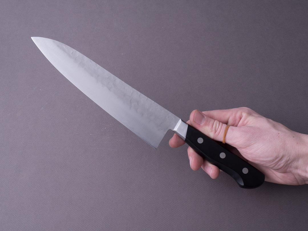 Hiroyuki Kodaira Hitohira Imojiya Kuma Blue #2 Nashiji Tsuchime Gyuto 200mm Pakka