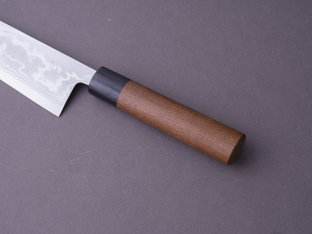 Hitohira - GR - Blue #2 - Damascus - 165mm - Santoku - Rosewood Handle