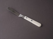 Ateco - Pastry Spatula - Thin 4" Offset - Rounded Tip - White Handle
