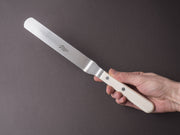 Ateco - Pastry Spatula - 9" Offset - Rounded Tip - White Handle