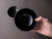 Komon - Tomoaki Nakano - Nimono-Wan Bowls - Set of 2 - Black Urushi Lacquer