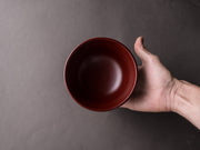 Komon - Tomoaki Nakano - Hazori-owan (Large Wing Bowl) - Red Urushi Lacquer