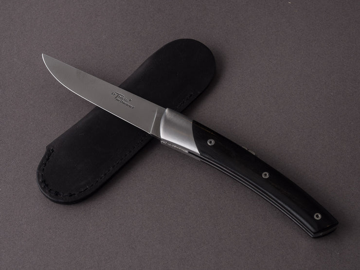Coutellerie Chambriard - Le Thiers "Mi-Jo" - Folding Knife - Ebony Wood Handle - Button Lock