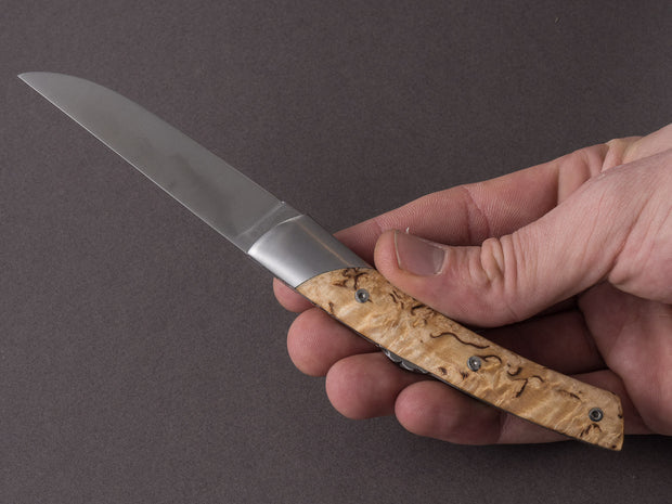 Coutellerie Chambriard - Le Thiers "Mi-Jo" - Folding Knife - Birch Wood Handle - Button Lock