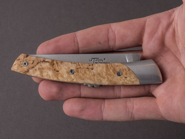 Coutellerie Chambriard - Le Thiers "Mi-Jo" - Folding Knife - Birch Wood Handle - Button Lock