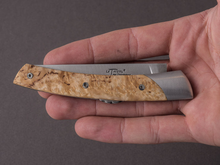 Coutellerie Chambriard - Le Thiers "Mi-Jo" - Folding Knife - Birch Wood Handle - Button Lock