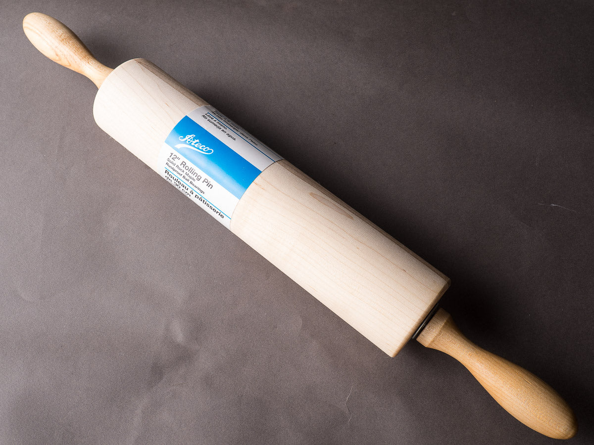 Ateco 12275 Professional Rolling Pin 12 Inch Barrel Made of Solid Rock Maple Made in the USA - Thumbnail 5