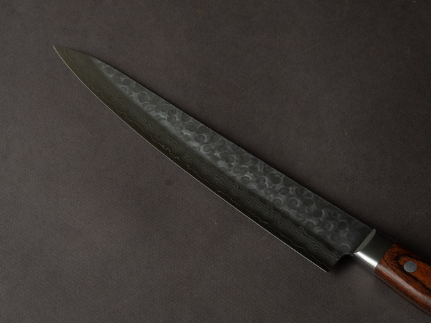 Hitohira - HG - Tsuchime Damascus - 240mm Sujihiki - Western Handle