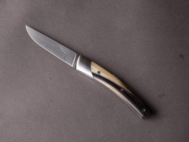 Coutellerie Chambriard - Le Thiers "Mi-Jo" - Folding Knife -  Colored Horn Tip Handle - Button Lock