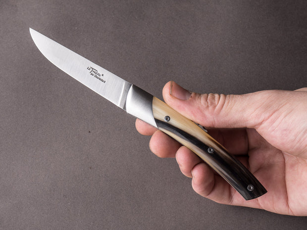 Coutellerie Chambriard - Le Thiers "Mi-Jo" - Folding Knife -  Colored Horn Tip Handle - Button Lock