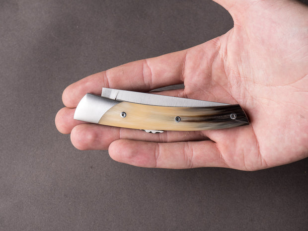 Coutellerie Chambriard - Le Thiers "Mi-Jo" - Folding Knife -  Colored Horn Tip Handle - Button Lock
