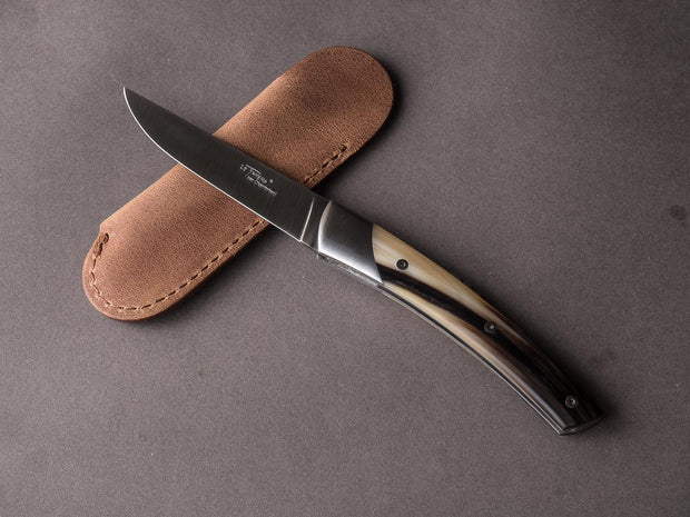 Coutellerie Chambriard - Le Thiers "Mi-Jo" - Folding Knife -  Colored Horn Tip Handle - Button Lock
