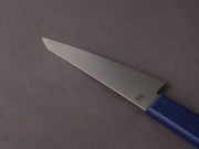 Kanehide - Bessaku - Stainless Steel - 150mm Honesuki Kaku - Blue Elastomer Handle - Left