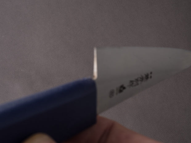 Kanehide - Bessaku - Stainless - Left-Handed - Honesuki Kaku - 150mm - Blue Elastomer Handle