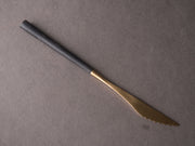 Belo Inox - Flatware - NEO Black Steak Knife - 24K Gold Plated