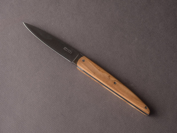 Arbalète - Lisse - 95mm Folding Knife - Spring System - Olive Handle
