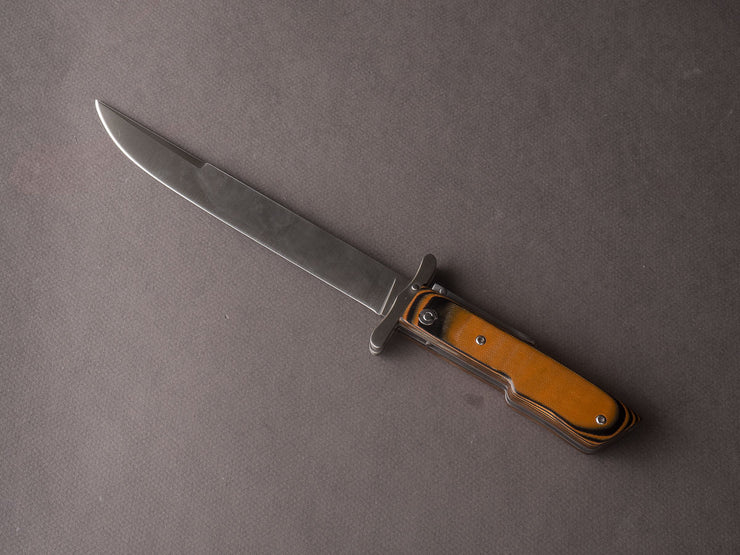 R. Chazeau - Folding Dagger - Le Thiers a la D'Estaing - Orange/Black G10