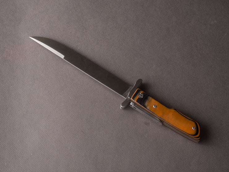 R. Chazeau - Folding Dagger - Le Thiers a la D'Estaing - Orange/Black G10