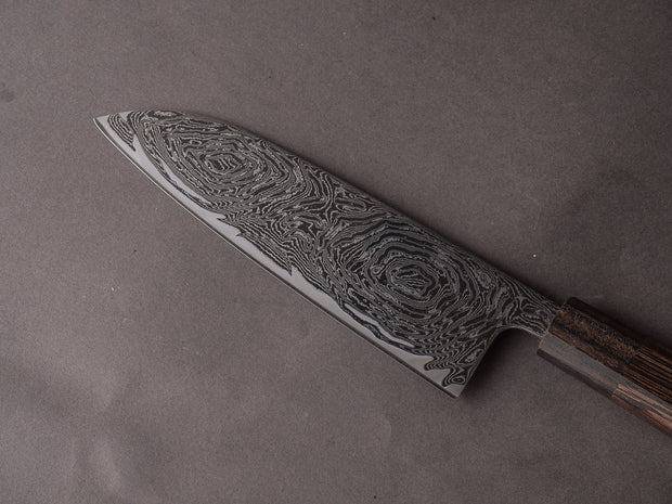 Hitohira - Futana - Nickel Damascus - 170mm Santoku - Tagayasan Handle