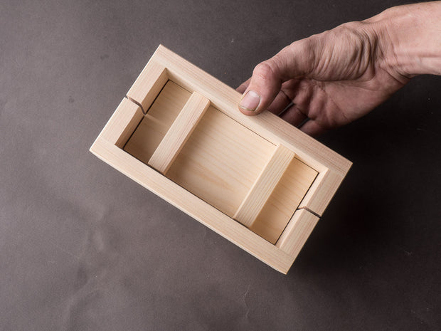 Komon - Hinoki Press Sushi Box - 2 Piece Vertical Cut